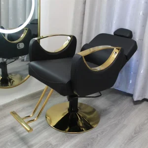 Modern Reclining Salon Chair Hydraulic Barber Chair for Hairdressing Beauty Parlor Ergonomic Design Adjustable