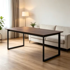Modern Rectangle Steel 4-Leg Dining Table Base Frame for Home Office and Cafe Tabletop