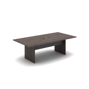 Modern Rectangular Conference Table Wooden Office Meeting Negotiation Desk Built in Wire Trough Anti fingerprint Scratch