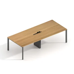 Modern Rectangular Meeting Table with Cable Management for Commercial Office Conference Room