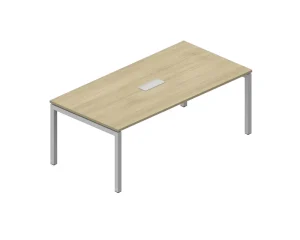 Modern Rectangular Melamine Conference Table Office Meeting Desk Eco Friendly Hotel Furniture