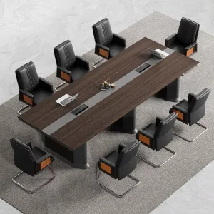 Modern Rectangular Office Furniture Cable Duct Conference Tables for Corporate School Home Hospital Use
