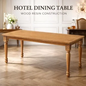 Modern Resin Dining Table Portable Durable for Commercial Outdoor Use in Hotels Weddings Hotel Table
