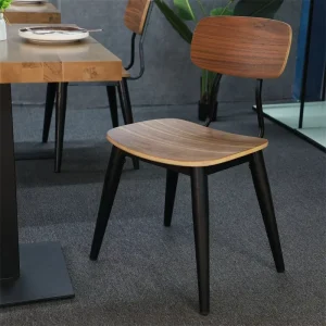 Modern Restaurant Cafe Furniture Wood Metal Dining Chair for Outdoor Hotel Living Room Workshop Hospital Use