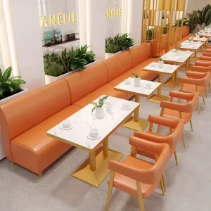Modern Restaurant Furniture Sets Dining Table Chair Sofa Booth for School Living Room Coffee Shops Hot Pot