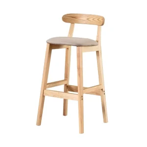 Modern Restaurant Furniture Wooden Back Metal Pub Counter Bar Stool Chairs High Kitchen Bar Stool