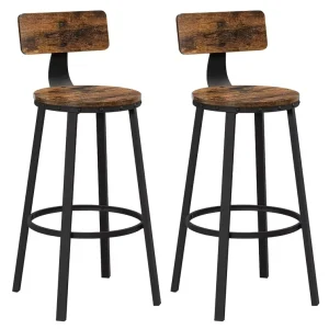 Modern Restaurant Furniture Wooden Back Metal Pub Counter Bar Stool Chairs High Kitchen Bar Stool