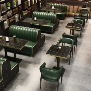 Modern Restaurant Tables and Chairs with Cafe Booths and Bar Furniture