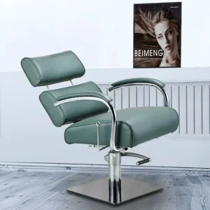 Modern Rotating and Foldable Stainless Steel Hair Styling and Cutting Chair Specially Designed for Hair Salons and Barber Shops