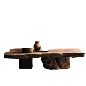 Modern Round Office Coffee Table with 2-Tier Storage Shelf Portable Wooden Reception Furniture for Office and Waiting Area