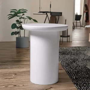 Modern Round Short Fiberglass Coffee Side Table