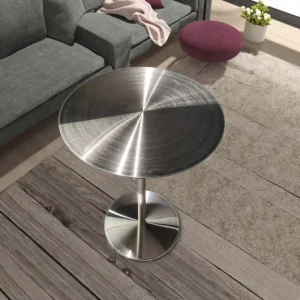 Modern Round Tall Stainless Steel Bar Table for Party Events Hotel Island Dining Living Room Furniture Coffee Shop