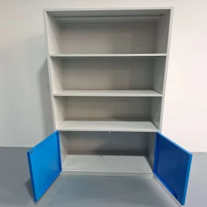 Modern Rustic Industrial Metal Bookshelves and Iron Cabinet Separating Layer for Living Room or Office Decor Home Furniture