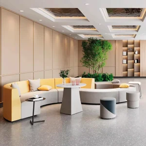Modern S shaped Modular Office Sofa Set for Hotel School Public Areas