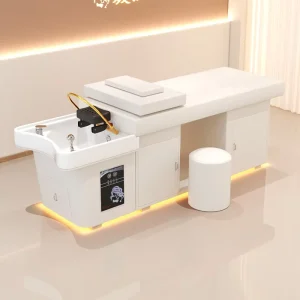 Modern Salon Shampoo Chair with Water Circulation and Spa Therapy for Hair and Beauty Salons