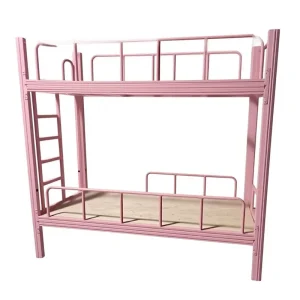 Modern School Apartment Metal Bunk Beds for Adults Steel Dormitory Bed with Shoe Cabinet Hospital & Bedroom Use