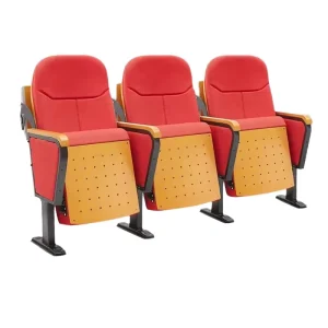 Modern School Auditorium Theater Chair with Adjustable Height and Armrest Fabric Lecture Hall Conference Seat