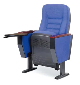 Modern School Auditorium Theater Chairs Fabric Adjustable Height Armrest Solid Wood Metal Legs Classroom Conference Lecture Hall