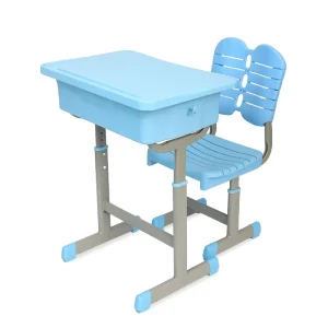 Modern School Desk and Chair Sets with Adjustable Height and High Quality Metal Iron