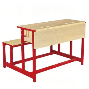 Modern School Desk and Chairs Sets Made in Saudi Arabia MDF Double Student Furniture
