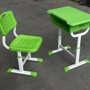 Modern School Furniture Classroom Single Student Adjustable Height Desk PP Plastic Chair Set for School Students