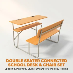 Modern School Furniture Metal Easy Clean Adjustable Student Desk Chair Set 2 Drawers Custom Study Desk for Classroom Use