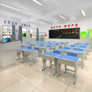 Modern School Furniture Set Adjustable Desk and Chair for Classroom Learning