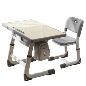 Modern School Furniture Set Adjustable Height Student Desks and Chairs Classroom Lunch Break Desk and Chair Set