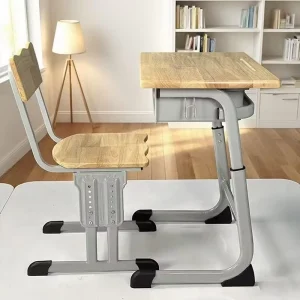 Modern School Furniture Solid Wood Learning Writing Desks Children Student Study Steel Classroom Primary School Table Chair