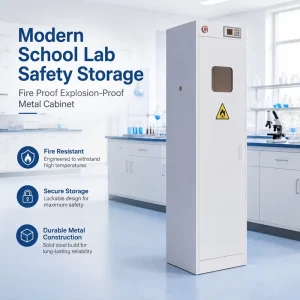 Modern School Lab Safety Storage Fire Proof Explosion Proof Metal Cabinet for Gas Cylinder