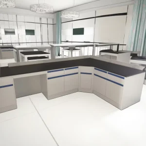 Modern School Laboratory Furniture Set Durable Metal Office Locker Cabinets Wardrobes for Laboratories Metal Construction