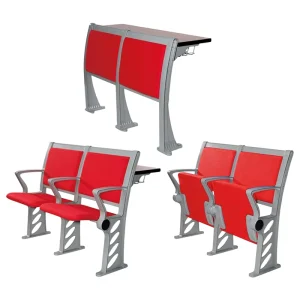 Modern School Sets for Lecture Hall Durable Metal Fabric and Aluminium Materials