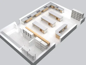 Modern School University Lab Furniture Steel Structure for Pharmaceutical Factory in Middle East Area