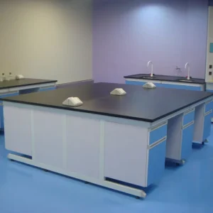 Modern School and Hospital Lab Work Bench Furniture with Phenolic Resin Top and Floor Mounted Structure