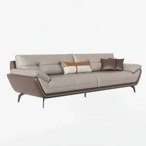 Modern Sectional Leather Office Sofa Set with High Density Sponge Eco Friendly Durable 1-3 Seats for Commercial Spaces