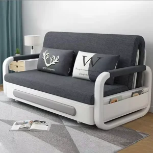 Modern Sectional Sofa Bed Set for Living Room Dining Wood with Fabric Foam Padding Reclining Feature Hotel Suitable
