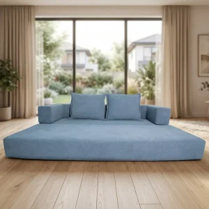 Modern Sectional Sofa Set Fabric Covered Modular Design Eco Friendly Vacuum Sealed Easy Shipping for Living Room Hotel Use