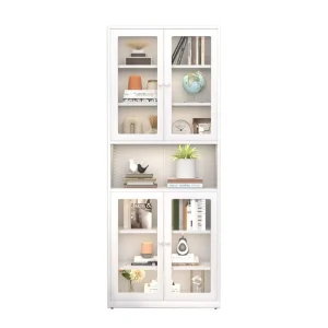Modern Segmented Steel Eco Friendly Durable Bookshelf Cupboard for Home Office and Living Room Decor
