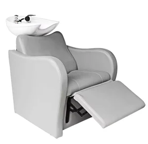 Modern Shampoo Chair with Adjustable Footrest and Backwash Unit for Beauty Salon Commercial Use TS-8018B