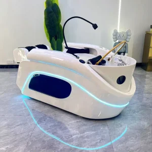 Modern Shampoo Massage Chair Bed with Ceramic Basin and Water Circulation System for Hotel Use