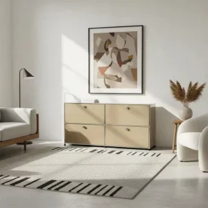 Modern Sideboard Modular Living Room Cabinet Stainless Steel Storage Bedside Cabinets Set for Living Room or Bedroom Use
