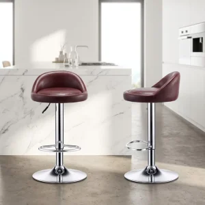 Modern Simple Adjustable Bar Stool Lifting Backrest Rotatable Customizable Metal Frame Commercial Use Hotel Dining Living Room