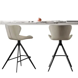 Modern Simple Bamboo Bar Stool with Rotating Backrest for Home Island Table HD 7231D