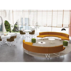 Modern Simple Design Modular American Style Shopping Mall Curved Public Waiting Area Sofa Set