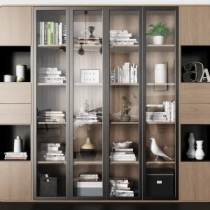 Modern Simple Design Wooden Bookshelf for Office Room Bookcase