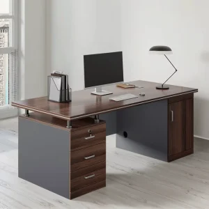 Modern Simple Durable Solid Wood Work Station Office Desk Staff Cabinet Financial Office Chair Combination Desktop Computer Desk