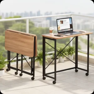 Modern Simple Home Office Computer Desk for Small Spaces Folding Wood Study Writing Desk Portable Rectangle Laptop Table
