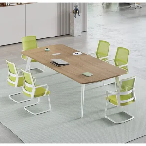 Modern Simple Long Conference Table Commercial Rectangular Reception Desk Meeting & Negotiation Table and Chair Set