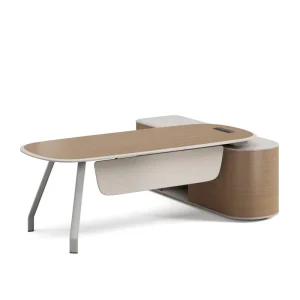 Modern Simple Luxury Wooden Commercial Office Desk with Eco-Friendly Design for Medical Beauty Consulting Reception Negotiation