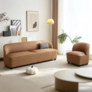 Modern Simple Multifunctional 2 Seater cat claw leather Sofa For Small Apartment Living Room Sofa